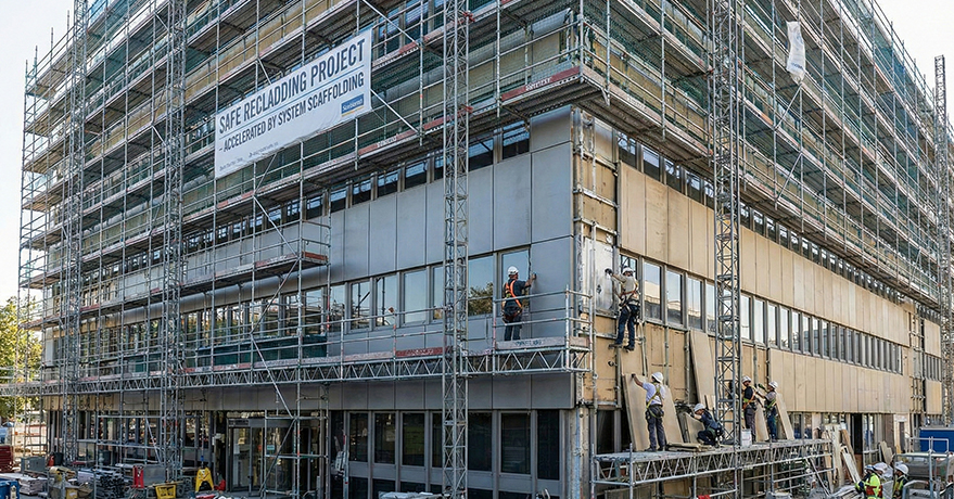 Using system scaffolding to accelerate safe recladding projects